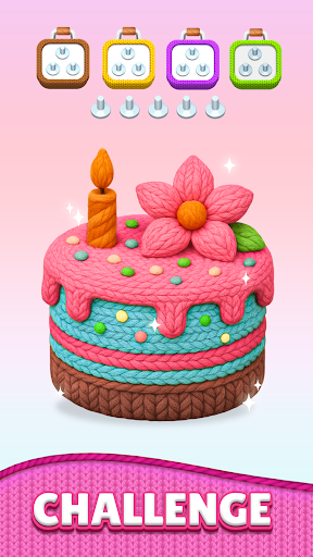 Barwne stosy wełny do sortowania 3D